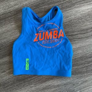 ZUMBA cropped mesh back tank